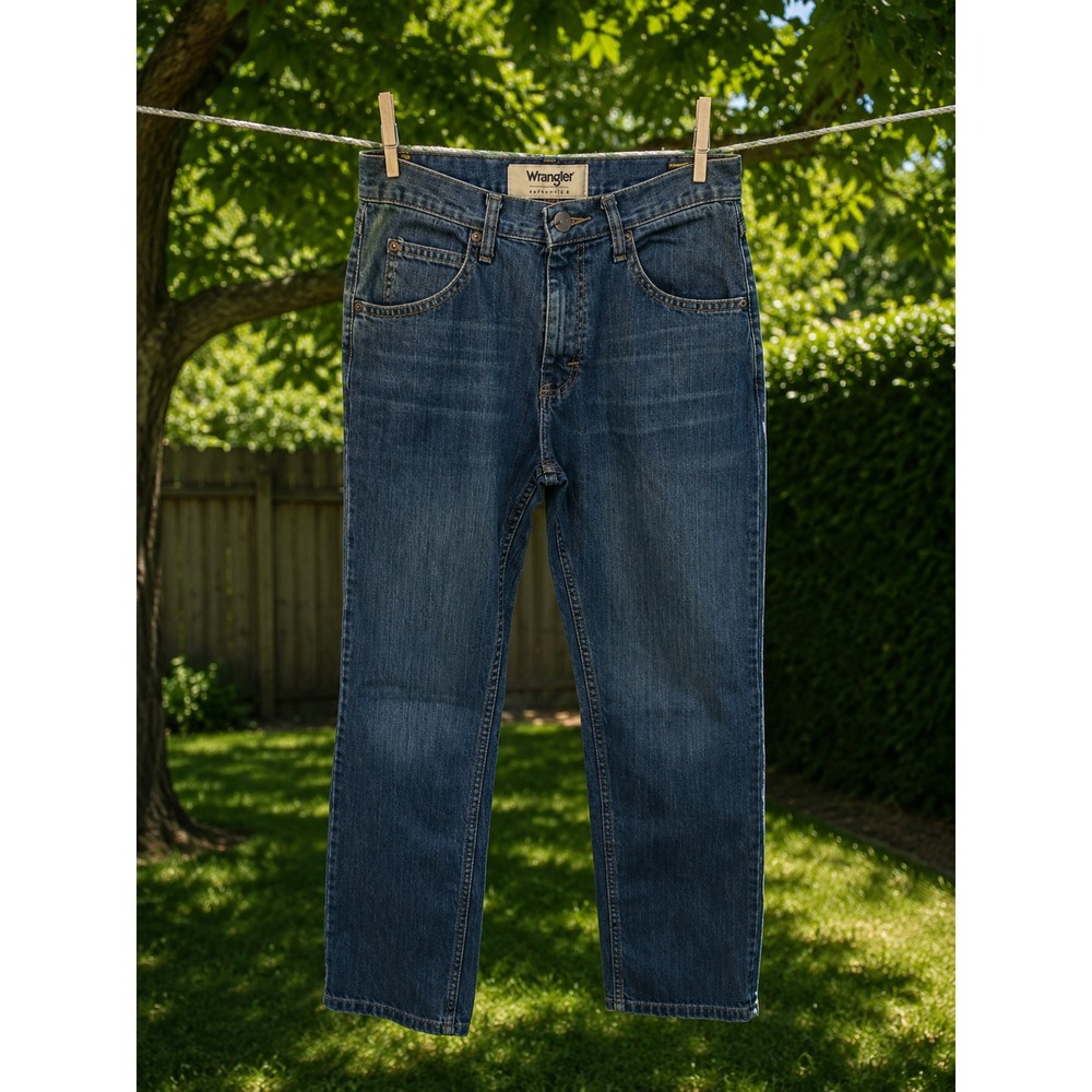 WRANGLER Men's Jeans Size‎ 28x30 Blue Denim Straight Leg Western Cowboy Workwear